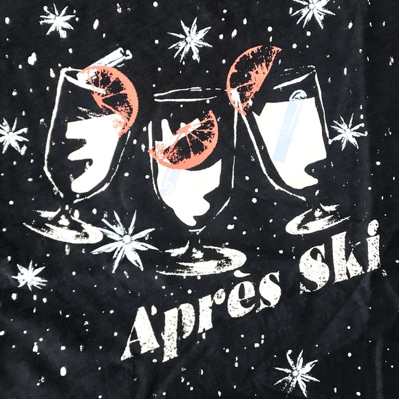 J.CREW JCrew “APRES SKI” Collector Tee Graphic T-Shirt Tee ~ MIDNIGHT NAVY BLUE - Picture 4 of 6
